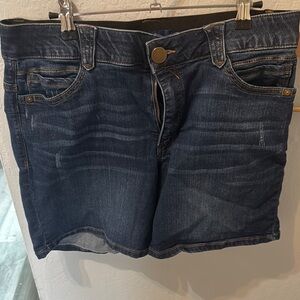 Dark Blue Denim Shorts